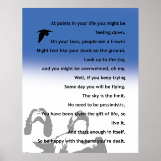 Affiche inspirante - poème original