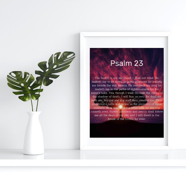 Affiche inspirante Psaume 23 (Créateur téléchargé)