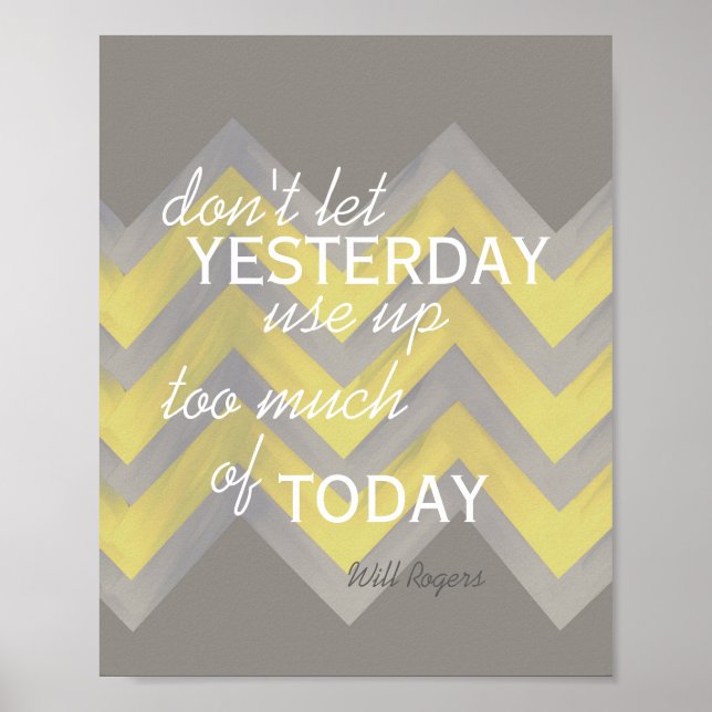 affiche inspirante Will Rogers cite chevron (Devant)
