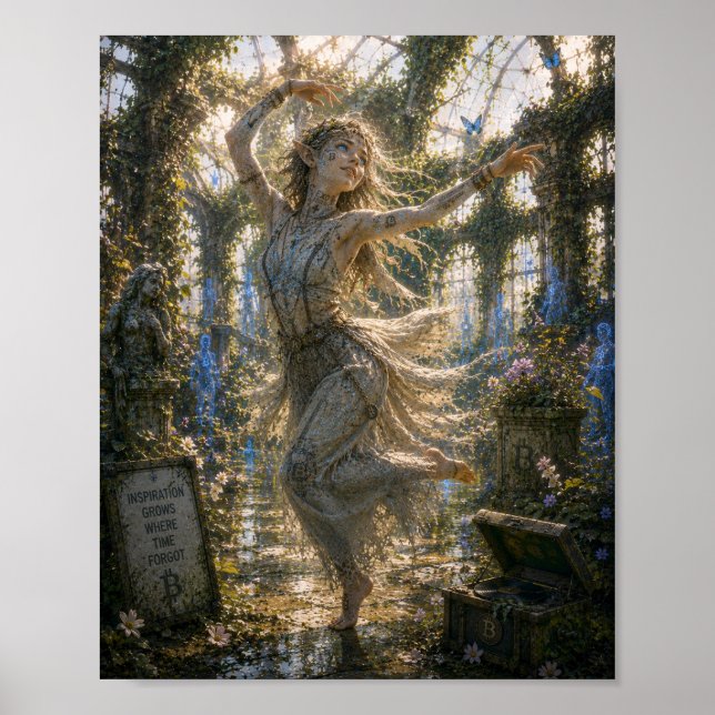 Affiche Inspiration / Danseur Moderne / Jardin Botanique (Devant)