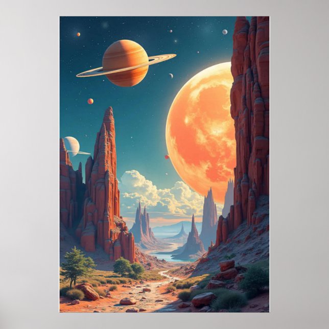Affiche Inspiration de l'espace Imprimantes et Imaginative (Devant)
