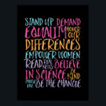 Affiche Inspiration Et Motivation Changement Citation De V<br><div class="desc">Donner du pouvoir aux femmes, lire les vraies nouvelles, croire en la science, être le changement. Un design de citation inspirant pour ceux qui défendent l'égalité, choisissent l'amour plutôt que la haine et l'espoir d'un monde meilleur. Motivationnel positif dire marchandises pour anti-racisme et anti-intimidation. Soutenez et inspirez les gens à...</div>