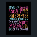 Affiche Inspiration Et Motivation Changement Citation De V<br><div class="desc">Donner du pouvoir aux femmes, lire les vraies nouvelles, croire en la science, être le changement. Un design de citation inspirant pour ceux qui défendent l'égalité, choisissent l'amour plutôt que la haine et l'espoir d'un monde meilleur. Motivationnel positif dire marchandises pour anti-racisme et anti-intimidation. Soutenez et inspirez les gens à...</div>