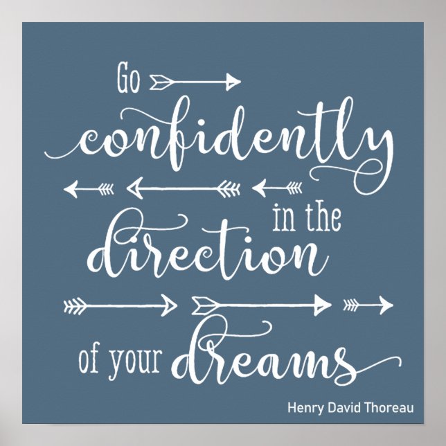 Affiche Inspiration Motivation Allez avec Confiance vers v (Devant)
