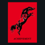 Affiche Inspiration Réussite Rouge Black Horse Pop Art<br><div class="desc">Chevaux sauvages oeuvres d'art numériques,  peintures,  images et images</div>