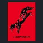 Affiche Inspiration Réussite Rouge Black Horse Pop Art<br><div class="desc">Chevaux sauvages oeuvres d'art numériques,  peintures,  images et images</div>