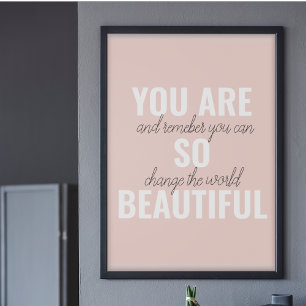 Affiche Inspiration Vous Êtes Si Belle Citation Positive