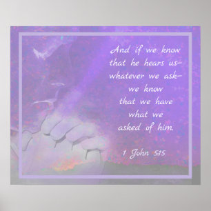 Affiche Inspirational Bible Verse Prayer John 5:15
