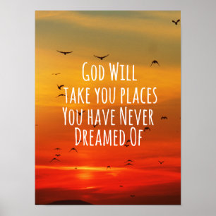 Affiche Inspirational Christian Quote: God Will