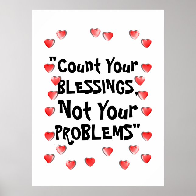 Affiche Inspirational Count Your Blessings Life Citation (Devant)