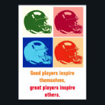 Affiche Inspirational Football Unique Art Pop Art<br><div class="desc">Oeuvres de jeux populaires américaines et internationales. Sports populaires -</div>