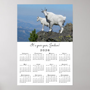 Affiche Inspirational Goat Modèle photo 2026 Calendrier