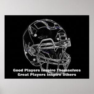 Affiche Inspirational Quote Football Inspire Team