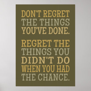 Affiche Inspirational REGRETS