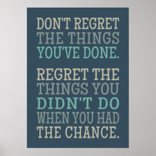 Affiche Inspirational REGRETS