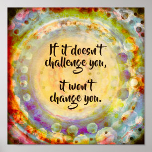 Affiche Inspirationnel Joli "Challenge You"