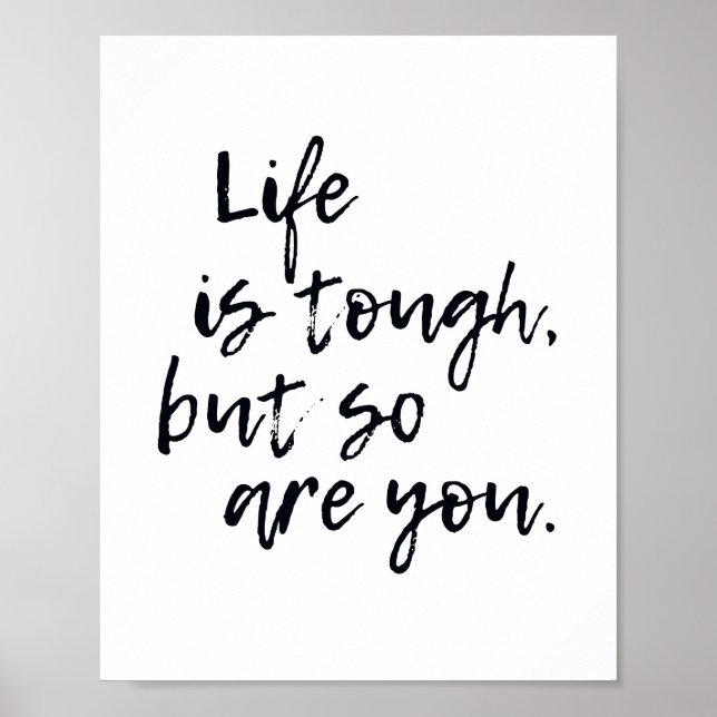 Affiche Inspirationnel noir et blanc typographie scandinav (Devant)