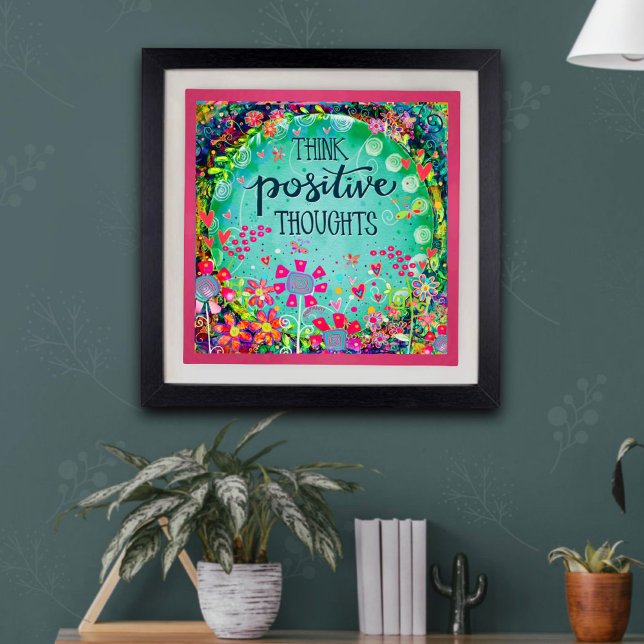 Affiche Inspirationnel"Pensées positives" Jardin (Créateur téléchargé)