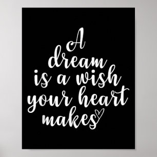 Affiche Inspirationnel, Un Rêve Est Un Souhait, Motivation