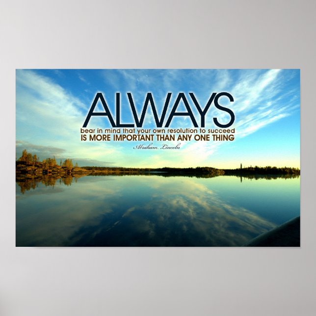 Affiche Inspirationnelle Abraham Lincoln (Devant)