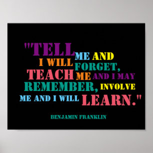 Affiche inspirée de citation de Benjamin Franklin