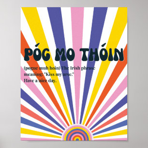 Affiche inspirée des années 70 Póg mo thóin Irland