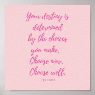 Affiche inspirée élégante de citation de destin de