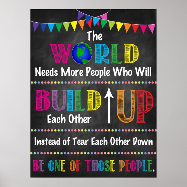 Affiche inspirée en arc-en-ciel (Devant)