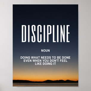 Affiche Inspirer La Citation Sur La Discipline