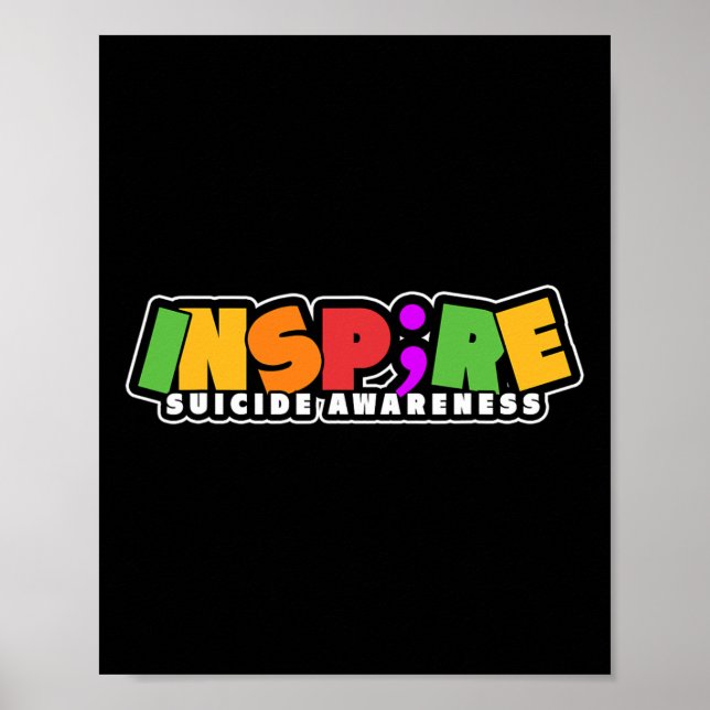 Affiche Inspirer le projet Semicolon de sensibilisation au (Devant)