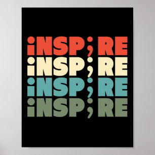 Affiche Inspirer le projet Semicolon de sensibilisation au