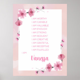 Affiche Inspirer votre voyage avec des affirmations
