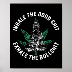 Affiche Inspirez Le Bien Expirez Le Taureau Yoga Herbe Nam