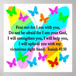 AFFICHE INSPIRING ISAIAH 41:10 BIBLE VERSE DESIGN