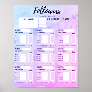 AFFICHE INSTAGRAM FOLLOWWWERS CROISSANCE TRACKER