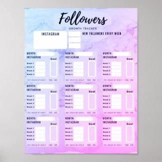 AFFICHE INSTAGRAM FOLLOWWWERS CROISSANCE TRACKER