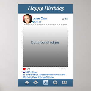 Affiche Instagram PhotoBooth Party Prop Frame pour Anniver