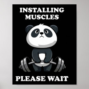 Affiche Installation Muscles Veuillez Attendre Gym Gym Pan