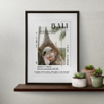 Affiche Instantané photo | Garde-voyage pour imprimer mode<br><div class="desc">Transformez vos souvenirs de voyage préférés en un chef-d'oeuvre moderne avec ce souvenir photo d'inspiration journalistique. Parfait pour commémorer vos voyages préférés, cet poster de style magazine met en valeur vos moments de voyage les plus appréciés avec une présentation élégante et d'inspiration éditoriale. Doté d'un instantané personnalisé de votre aventure,...</div>