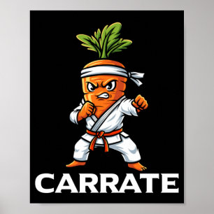 Affiche Instructeur d'arts martiaux Carrate Karate Carrot