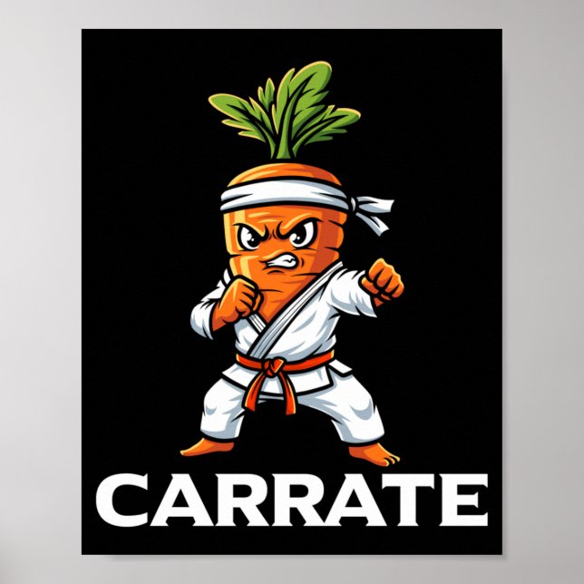 Affiche Instructeur d'arts martiaux Carrate Karate Carrot (Devant)
