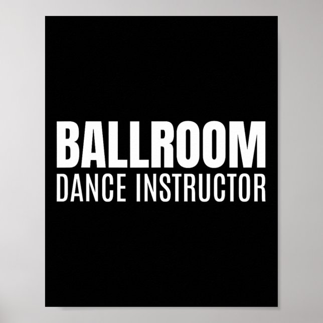Affiche Instructeur de danse de salle de bal (Devant)