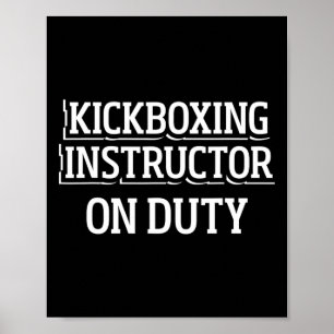 Affiche Instructeur de kickboxing Entraînement de kick box