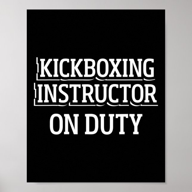Affiche Instructeur de kickboxing Entraînement de kick box (Devant)