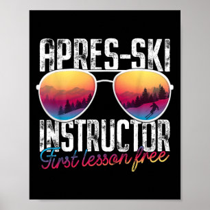Affiche Instructeur de ski Apres Première leçon Sans Skin