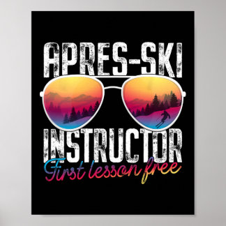 Affiche Instructeur de ski Apres Première leçon Sans Skin 