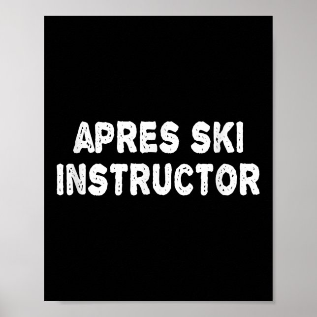 Affiche Instructeur de ski d'après Chemise Femmes Hommes S (Devant)