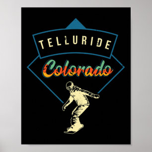 Affiche Instructeur De Snowboard S Retro Telluride Colorad