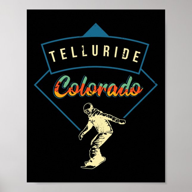 Affiche Instructeur De Snowboard S Retro Telluride Colorad (Devant)