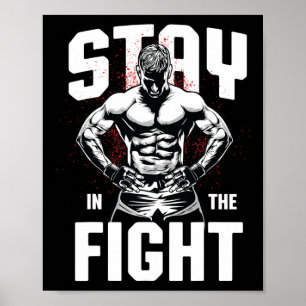 Affiche Instructeur de sport drôle entraîneur de boxe amat